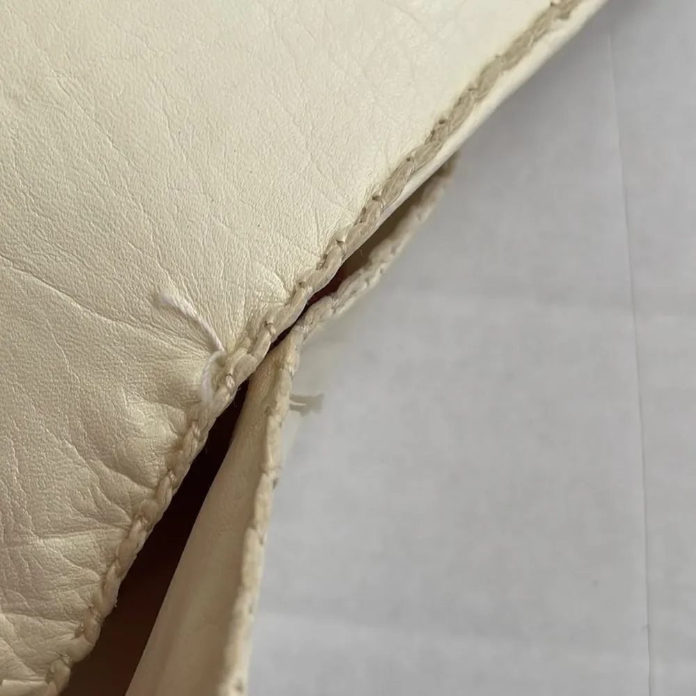 Nwot Vtg Marto Mate table cut cream colored lambskin gloves‎